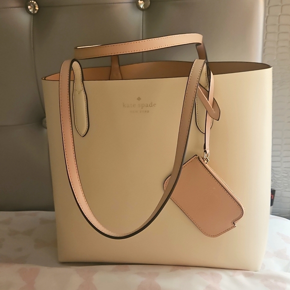 Kate Spade Cream and Pink Tote Bag - Picture 1 of 4